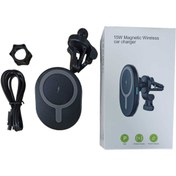 Resim teknosepetim Magsafe Araç Içi Kablosuz Şarj Aleti / Araç Içi Manyetik Şarj Kablolu Oval Mıknatıslı Siyah 12 13 14 