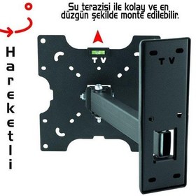 Resim Powermaster 26" Hareketli Lcd Led Tv Askı Aparatı Su Terazili 