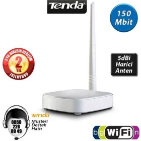 Resim Tenda N150 4Port WiFi-N 150 Mbps Router/AP 
