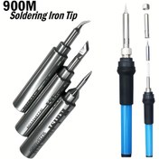 Resim 1 adet/3 adet, 900M Lehimleme Demiri Uç Seti, Metal Lehimleme Demiri Uç, Kaynak Aracı, Değiştirilebilir ve Uygulanabilir, Ekipman Parçaları Seti, Kaynak, Tamir ve Isıtme için Uygun 