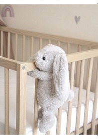 Resim Babyjem Uyku Arkadaşım Oturabilen Tavşan Gri 35 cm 