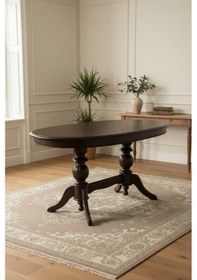 Resim Elegansia Yemek Masası 170x100cm Sabit Oval Masa Kahverengi 
