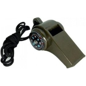 Resim Çok Fonksiyonlu Düdük Pusula Kamp Termometre Acil Survival Dişli Düdük 