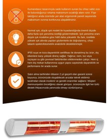 Resim Aqua 3000 Watt Gsa30by Kumandasız Suya Dayanıklı Elektrik Isıtıcı 