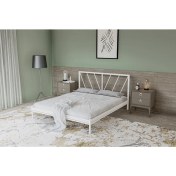 Resim Metalia Gm 227 Gözde Dublex Metal Karyola Beyaz 140X190 