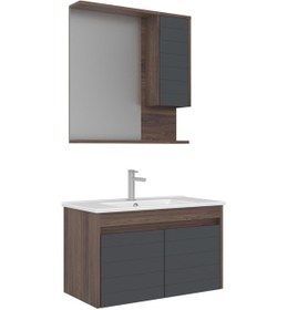 Resim Orka Serra 85 Cm Navaro/antrasit Banyo Dolabı Takımı Navaro/antrasit 