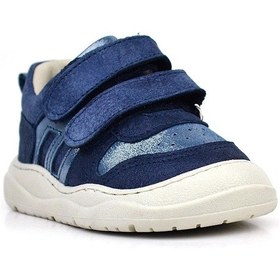 Resim Rakerplus Schaggy Hakiki Deri Lacivert Parlak Bebek Spor Ayakkabı Lacivert 