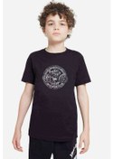 Resim Brooklyn Motorcycle Motosiklet Baskılı Unisex Çocuk Siyah T-Shir 