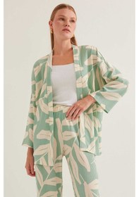 Resim Bigdart Gabria Desenli Kimono Takım Mint 