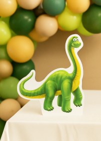 Resim Ayaklı Pano Sevimli Dino Temalı 36x28cm Doğum Günü Masa Dekoru Çocuk Odası Süsü Diğer 