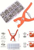 Resim BİTERSE Çıt Çıt Düğme Ve Pensesi 100 Set Çıt Çıt Metal Düğme Yapma Seti Kutulu Çıt Çıt Düğme Seti 