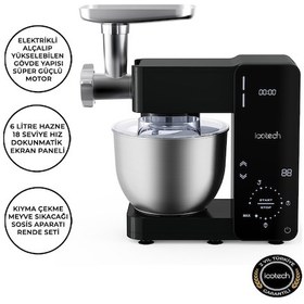 Resim Icotech SM60 Siyah 6 Lt Hamur Yoğurma Makinesi 
