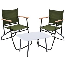 Resim 2 Adet 120 Kg Kapasiteli Katlanır Kamp Sandalyesi Ve 45 X 60 Kamp Sehpası-2-as-bey Çok Renkli 