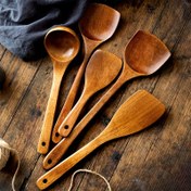 Resim 2/3/4 adet Ahşap Mutfak Araçları, Güzel Ahşap Kaşık Seti, Yapışmaz Mutfak Araçları Kaşık ve Kızartma Spatulası, Pişirme ve Servis için Dayanıklı ve Şık Mutfak Araçları, Anneler Günü, Şükran Günü, Cadılar Bayramı, Paskalya, Noel için Mükemmel, Noel için En İyi 