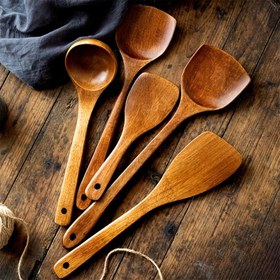 Resim 2/3/4 adet Ahşap Mutfak Araçları, Güzel Ahşap Kaşık Seti, Yapışmaz Mutfak Araçları Kaşık ve Kızartma Spatulası, Pişirme ve Servis için Dayanıklı ve Şık Mutfak Araçları, Anneler Günü, Şükran Günü, Cadılar Bayramı, Paskalya, Noel için Mükemmel, Noel için En İyi 