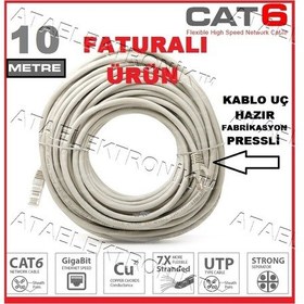 Resim 10 Metre Cat6 Internet Patch Kablo 10 Mt Cat 6 Rj45 Utp 