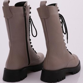 Resim Dgn 21520-22k Kadin Bağcikli Postal Çizme 21520-2-R1886 Vizon 