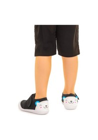 Resim Kiko Kids Catly Cırtlı Erkek Bebek İlk Adım Panduf Ayakkabı Siyah 