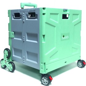 Resim Balatlı Katlanabilir Yükseklik Ayarlı Merdiven Çıkabilen Paket Taşıma Arabası FP548 