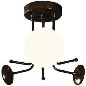 Resim Ebru 3lü Siyah Krom 5746 Siyah 