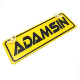 Resim Fantastik Store Adamsın Yazılı Sarı Dekor Plaka Vantuzlu Cam Süsü 22X7.5CM 
