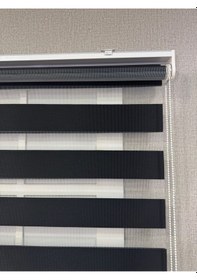 Resim Donatti Bambu Zebra Stor Güneşlik Perde Siyah Siyah 