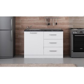 Resim Minar 120 Cm Mutfak Dolabı Beyaz 120-B2-Alt Modül Beyaz 