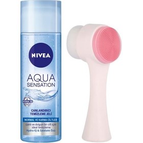 Resim Nivea Aqua Sensation Canlandırıcı Temizleme Jeli 200 ML + Cilt Temizleme Fırçası 