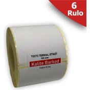 Resim Kalite Barkod 70X70 Termal Etiket -6 Rulo Barkod Etiketi 