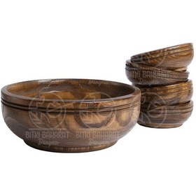 Resim Ahşap Çerezlik 6'lı Ahşap 