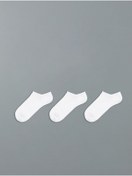 Resim LC Waikiki Beyaz Kadın Düz Sneaker Çorap 3'lü 