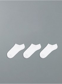 Resim LC Waikiki Beyaz Kadın Düz Sneaker Çorap 3'lü 