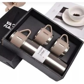 Resim OMZ ÇANTALI 500ML 3 PARÇA BARDAKLI ÇELİK TERMOS SETİ (4614) >550 ml Çelik Çok Renkli 