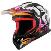 Resim Ls2 Fast 2 Wash Cross Kask Beyaz - Pembe - Siyah 