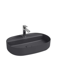 Resim Isvea Infinity Batarya Delikli Tezgah Üzeri Lavabo 60CM Antrasit 