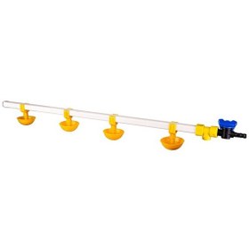 Resim TavPet Civcivler İçin Nipel Suluk Sistemi 80 cm 4 Nipelli Küçük Yaylı Çanaklı 