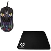 Resim Hepta Collection Lunatic Sparrow 6400 Dpı Rgb Ledli Makrolu Drag Click Oyuncu Mouse +Steelserisi 40 X 30 Gaming 3Mm 