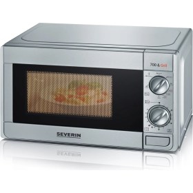 Resim Severin Mw 7879 Mikrodalga / 700 W / 20 L Pişirme Alanı / Ayrı Izgara Cihazı Yakl. 1000 W / Gümüş / Paslanmaz Çelik 