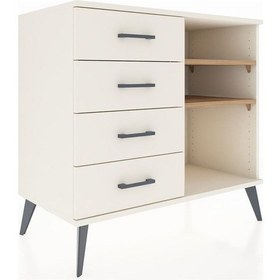 Resim Hyperion Şifonyer 2 Raflı 4 Çekmeceli 88x44x80 Aytaşı-çam/aytaşı Çam/aytaşı 