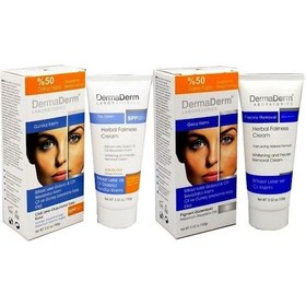 Resim Dermaderm Bitkisel Leke ve Çil Giderici Gündüz Kremi 100 G + Gece Kremi 100 G 