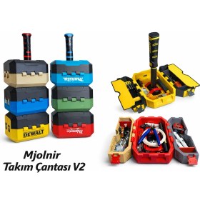 Resim Yapı3D Thor Çekiç Tasarımlı Alet Çantası | Mjolnir Tool Box V2 | Dayanıklı Takım Çantası | 