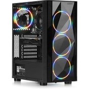 Resim Dark Diamond PRO 4x12cm Fan, 1x USB3.0, 2x USB2.0 Full Akrilik Oyuncu Kasası (Psu yok) 
