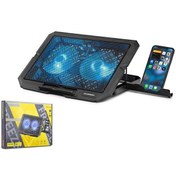 Resim Hadron HDX4253 Ledli Çift Fanlı Telefon Standlı Notebook Soğutucu 