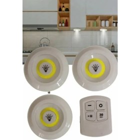 Resim Kablosuz Pilli Işıldak Masa Lambası Mutfak Tezgah Altı Banyo Dolabı Dolap Içi Midastech 