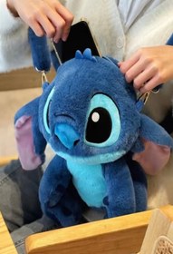 Resim Pofika Peluş Askılı Stitch Sırt Çantası Stitch Karakter Sırt Çantası Sevimli Karakter 