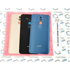 Resim Tkgz - Mate 20 Lite Arka Pil Batarya Kapağı (Kamera Lensli Cam) (519610023) Altın 