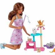 Resim Nessiworld Barbie ve Yavru Kedileri Oyun Seti HHB70 
