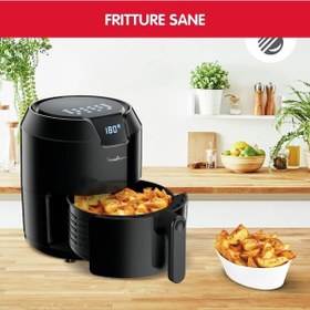 Resim Moulinex Easy Fry Dijital Yağsız Fritöz Xl Kapasite 6 Kişi 4,2 L Dokunmatik Ekran 8 Önceden Programlanmış Menü Otomatik Kapanma Kolay Temizlenir EZ401810, Siyah 