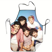 Resim One Direction Band Kadın ve Erkekler için Mutfak Önlüğü - Yüksek Kaliteli Polyester Pişirme Fırın Önlüğü Tam Kaplama ile, Makinede Yıkanabilir, Ev Şefleri ve Profesyonel Mutfaklar için Canlı Tasarım, Moda Mutfak Giyimi | Pürüzsüz Dokulu Kumaş 