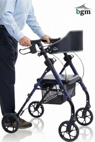 Resim BGM Walker Lüks Rolatör Yürüteç – Frenli, Oturaklı, Sepetli Lüks Tekerlekli Walker 